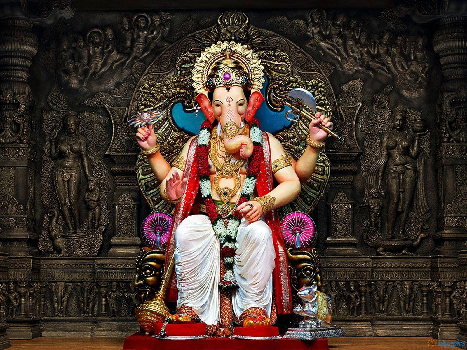 Bronze Altar Lord Ganesh Desktop Wallpaper