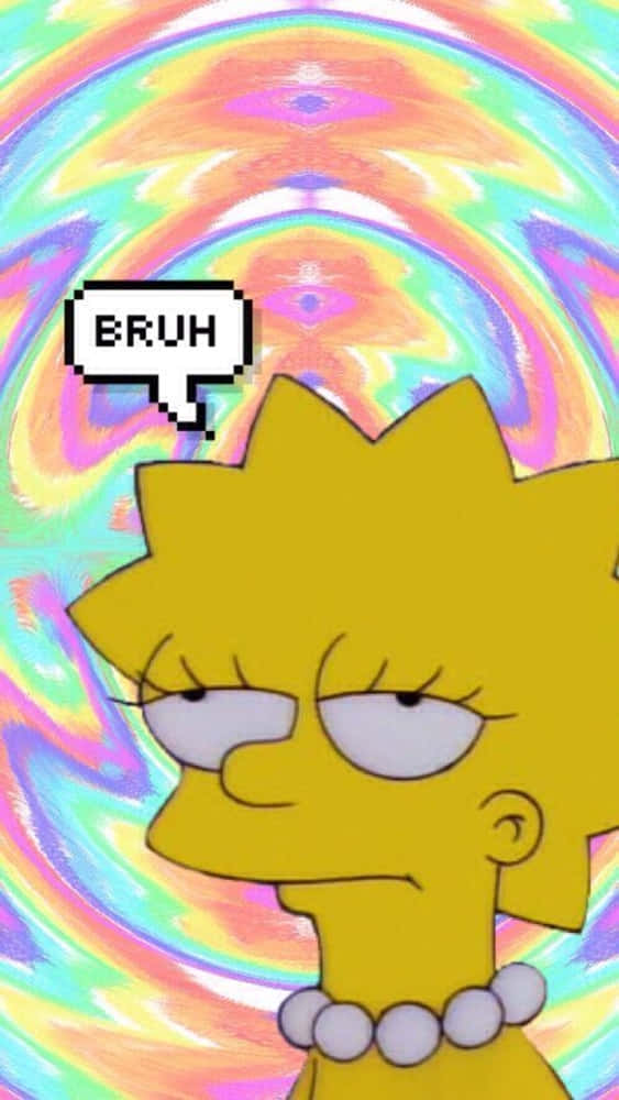 Bruh Reaction With Lisa Simpsons Wallpaper
