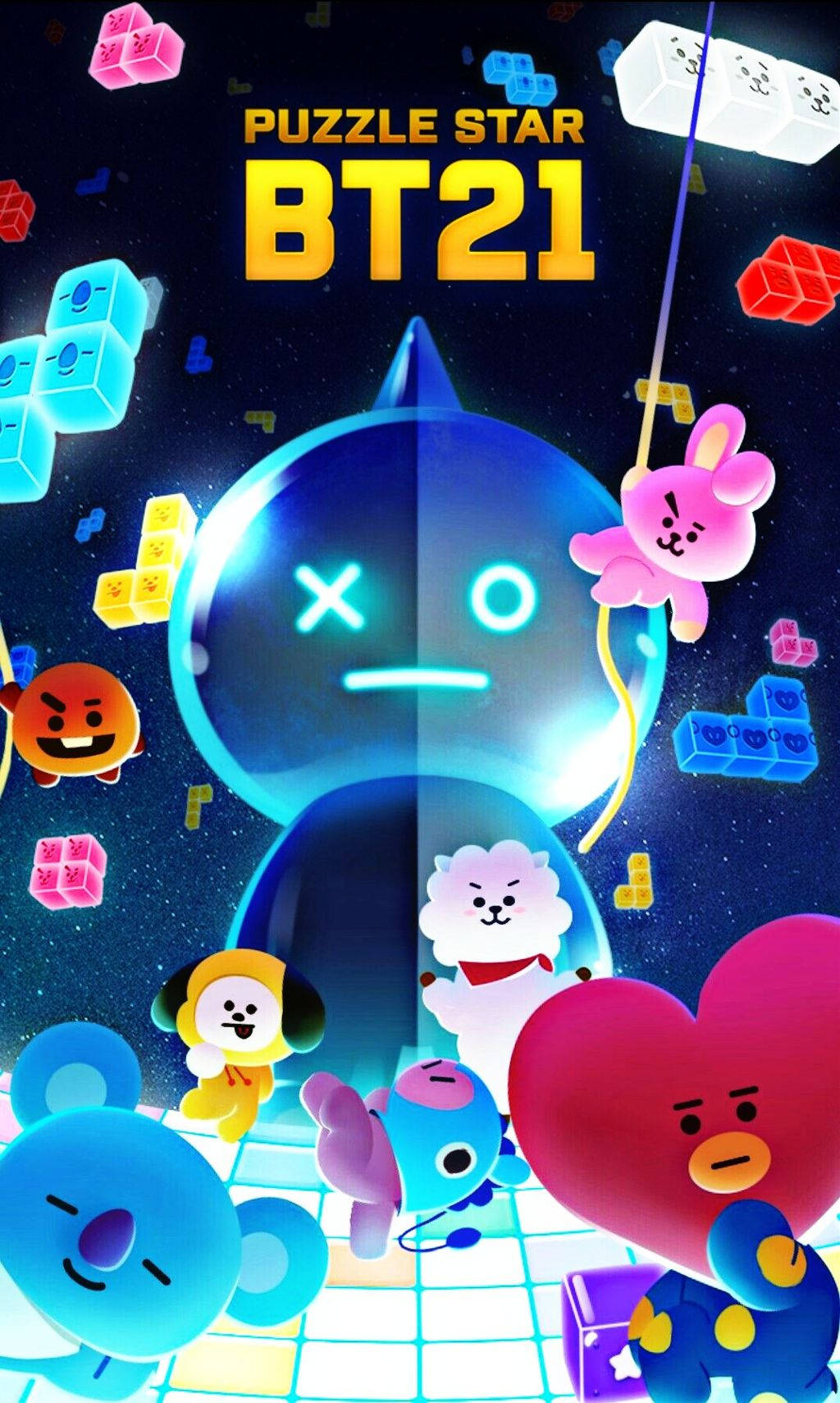 Bt21 Joins Tetris In A Fun New Way Wallpaper