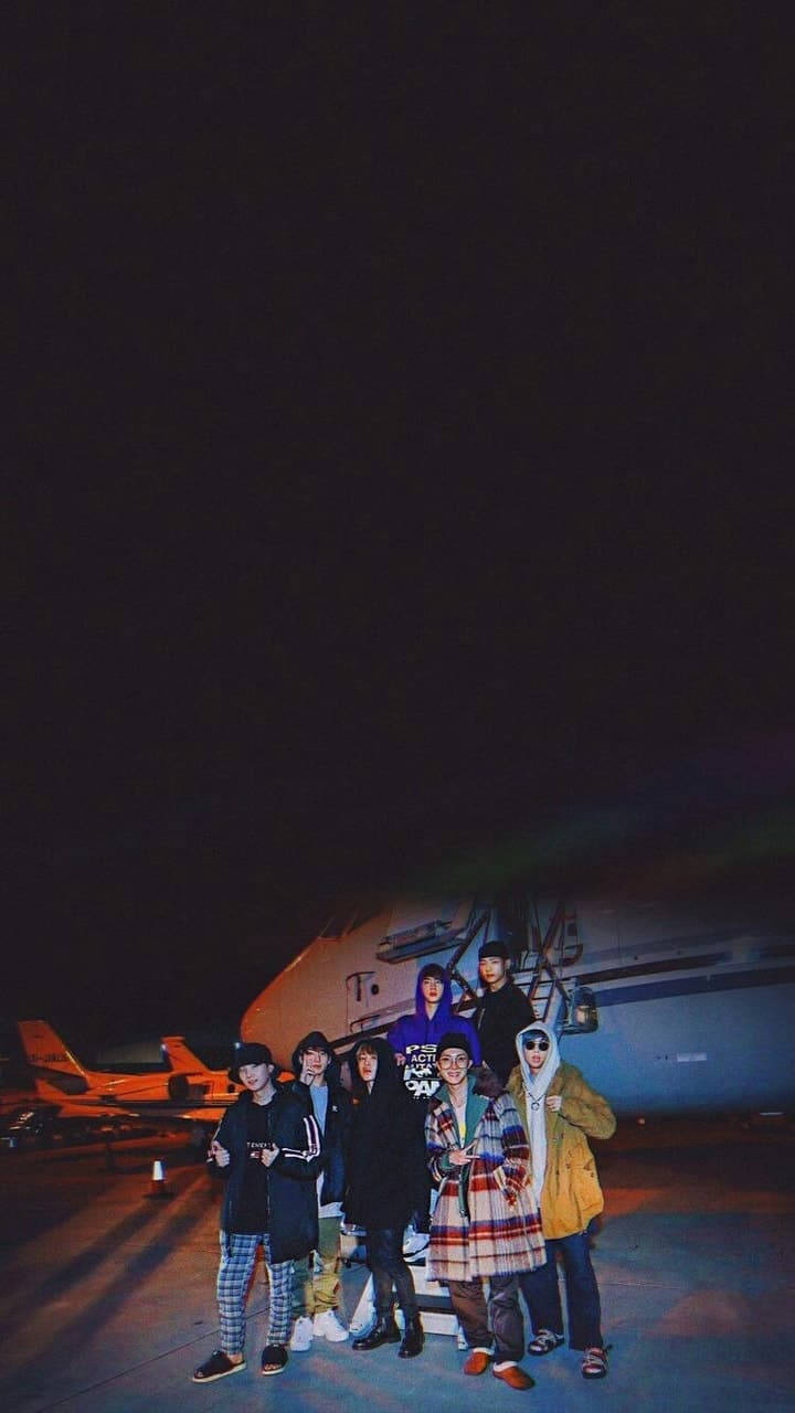 Bts Black Airplane Wallpaper