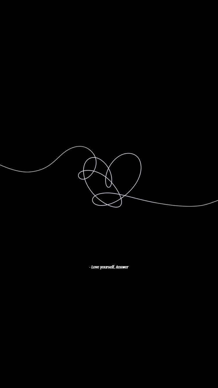 Bts Black Love Yourself Heart Wallpaper