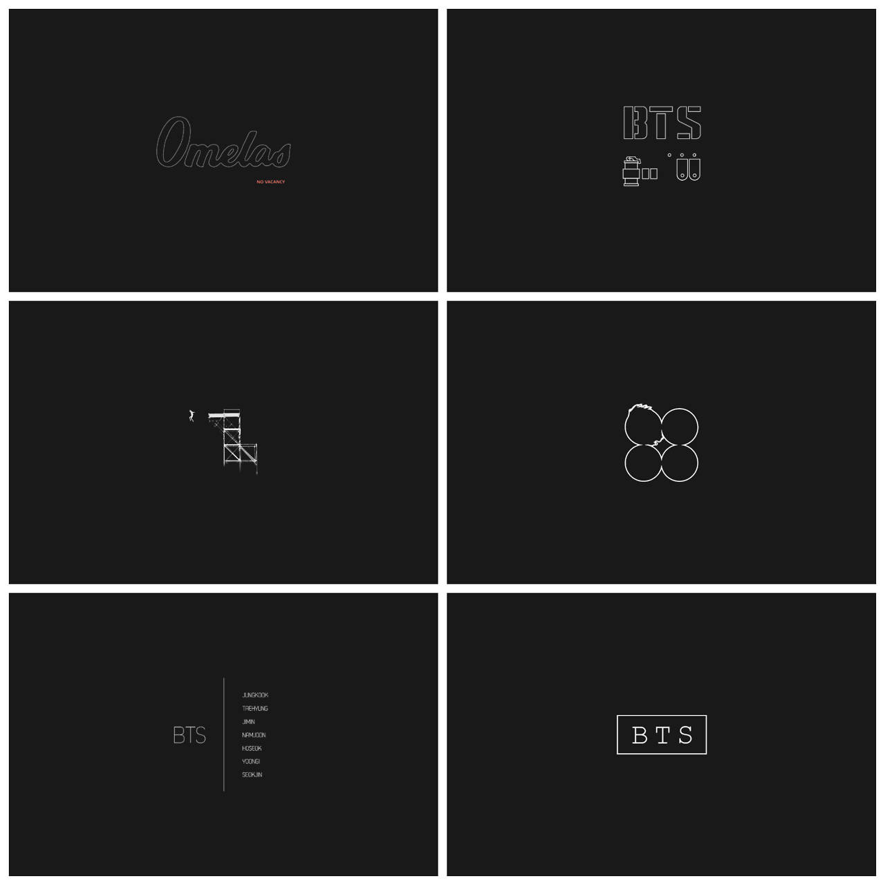 Bts Black Minimalist Wallpaper