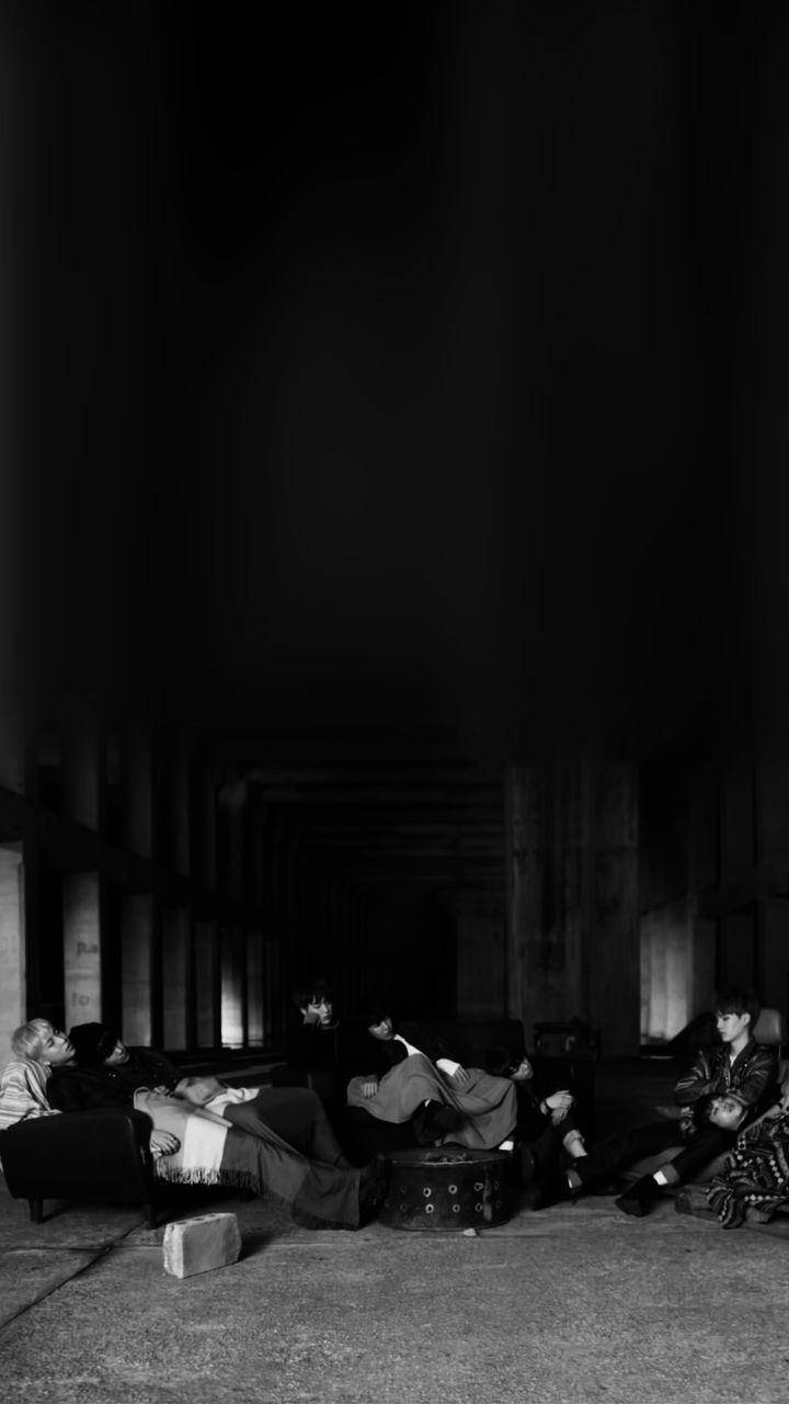 Bts Black Resting Wallpaper