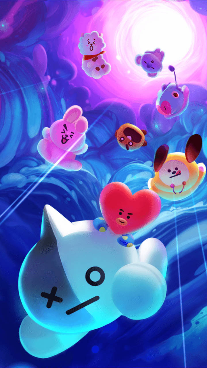 Bts Bt21 Fall Down Wallpaper