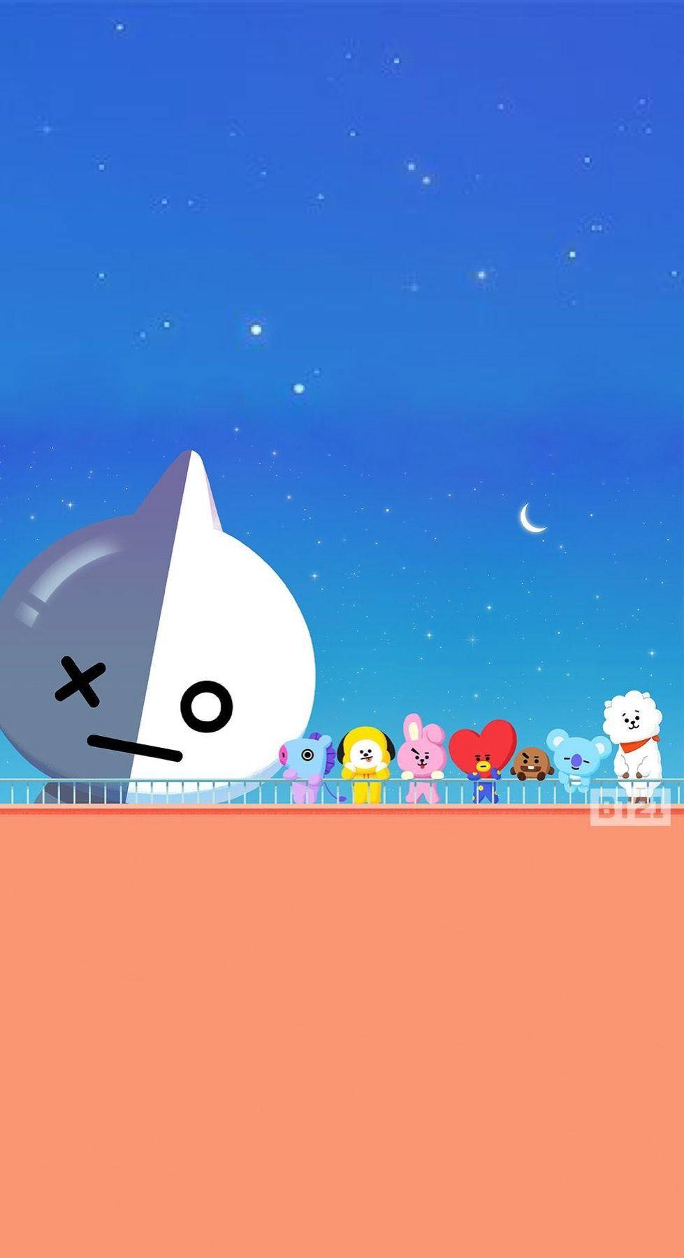 Bts Bt21 Lounging Wallpaper