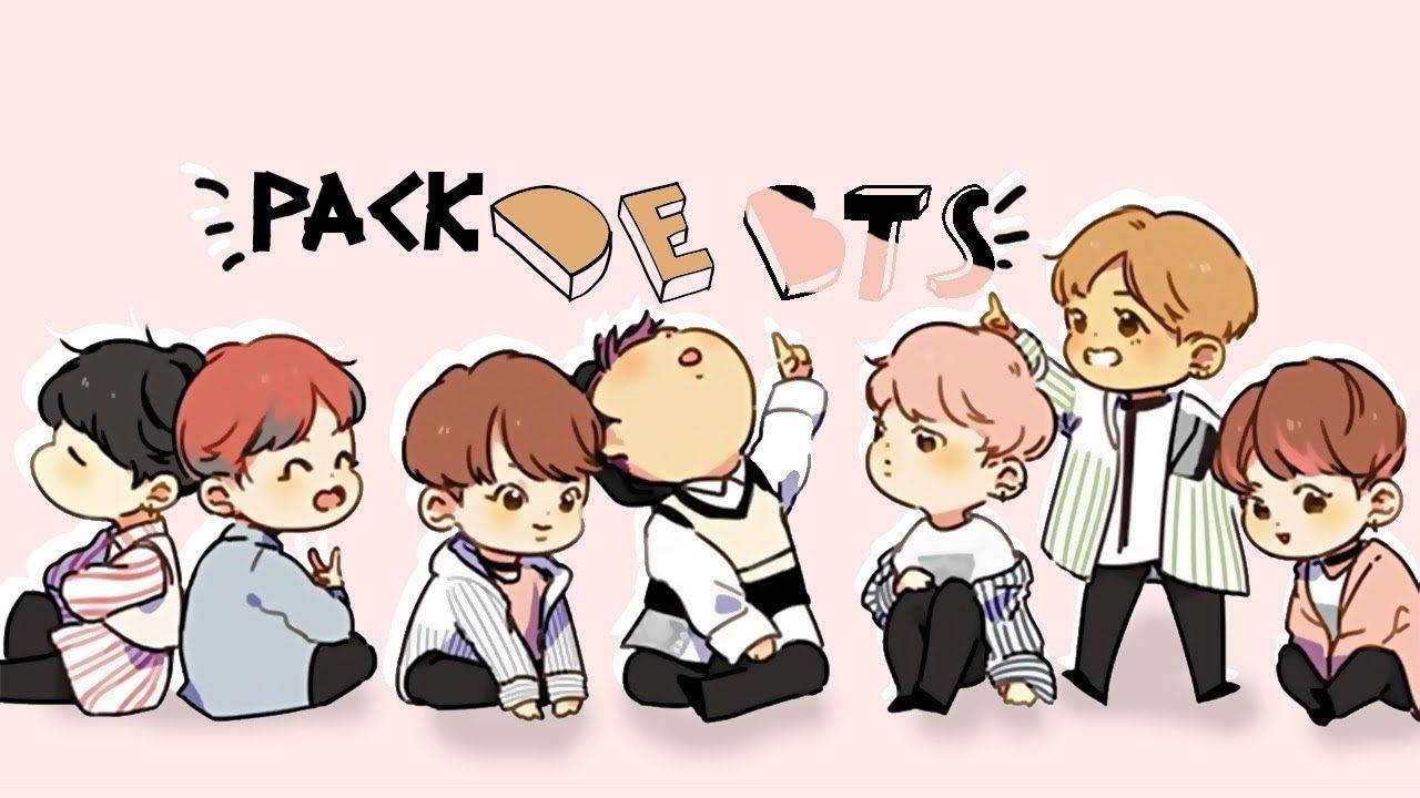 Bts Cartoon Chibi Wallpaper