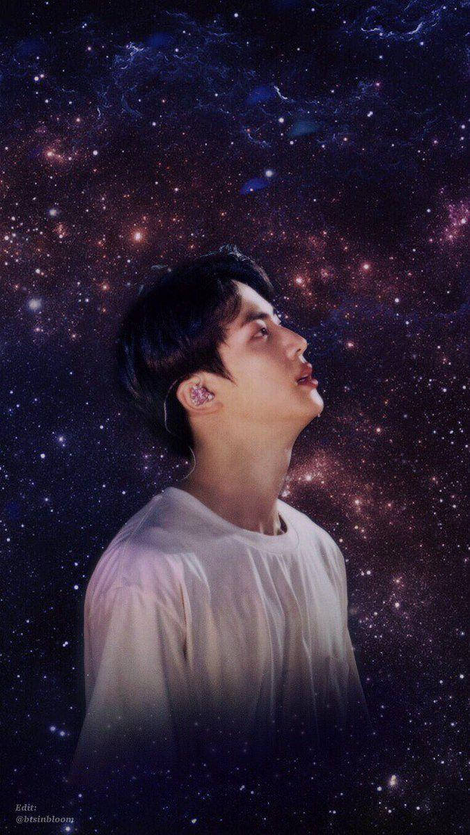 Bts Galaxy Man In Space Wallpaper