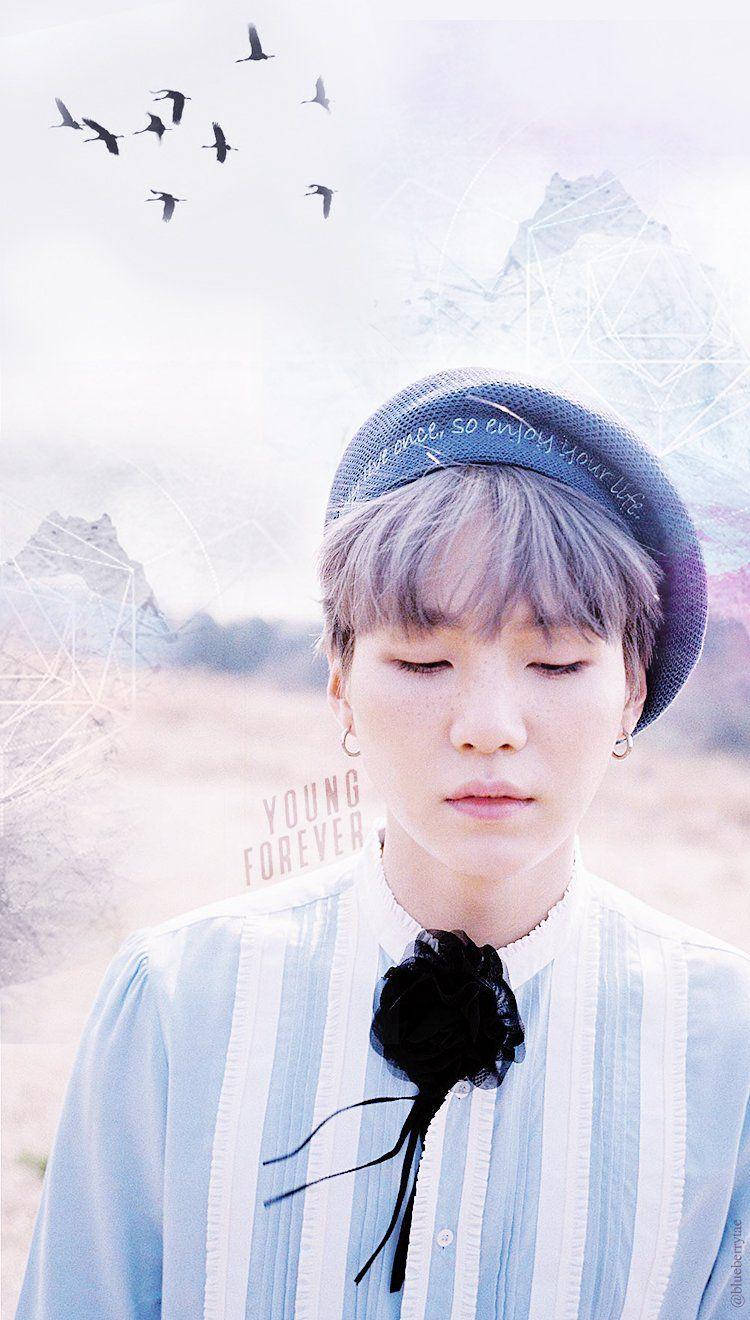 Bts Suga Cute Beret Wallpaper