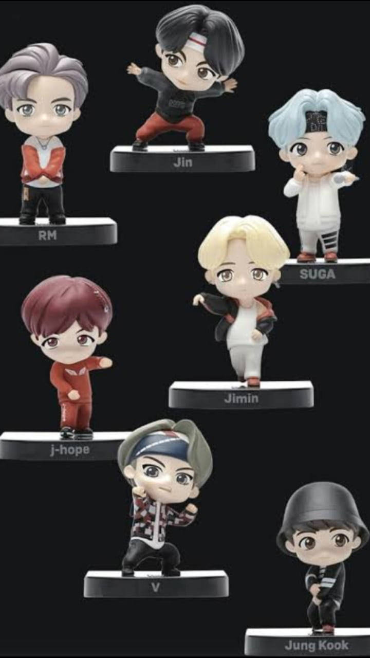 Bts Tinytan Chibi Figures Wallpaper