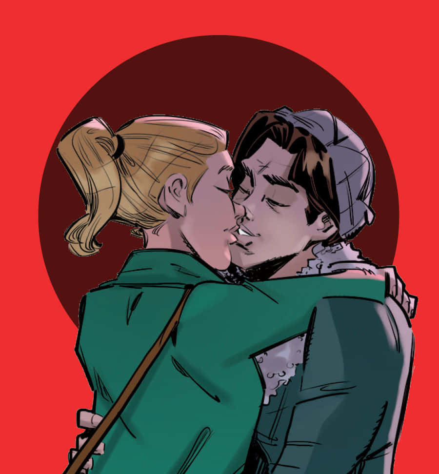 Bughead Animated Kiss Wallpaper