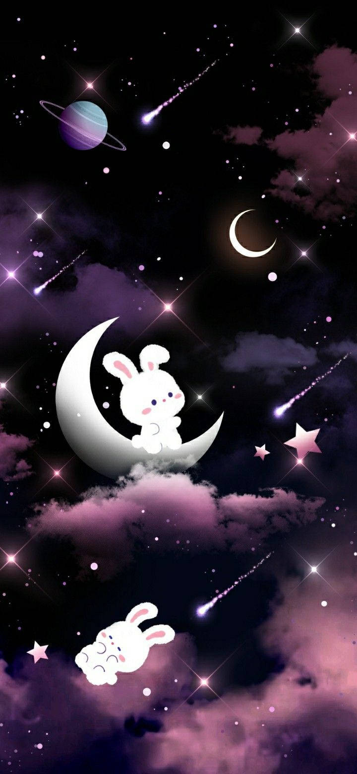 Bunnies Girly Galaxy Wallpaper