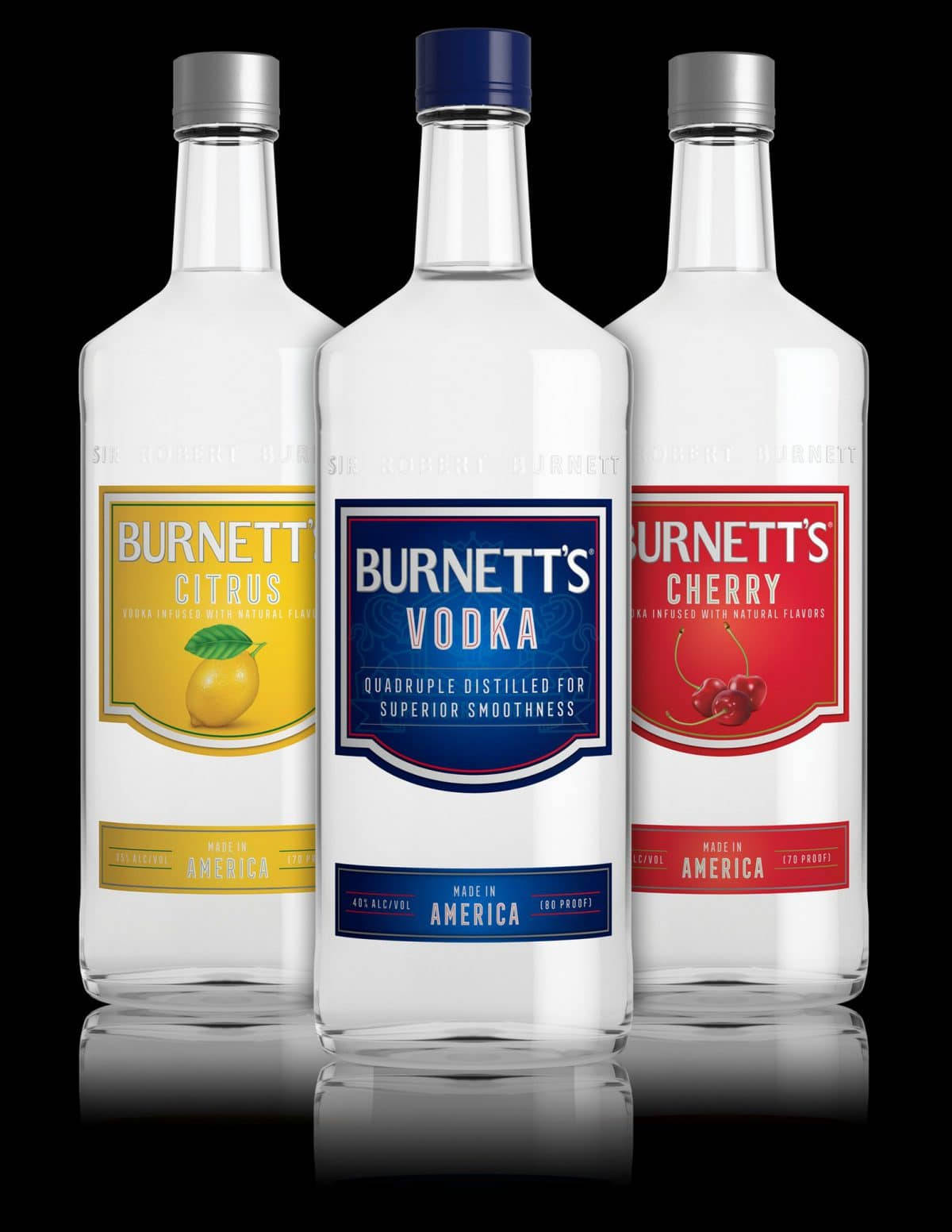 Burnett's Vodka Classic - Cherry And Citrus Flavors Wallpaper