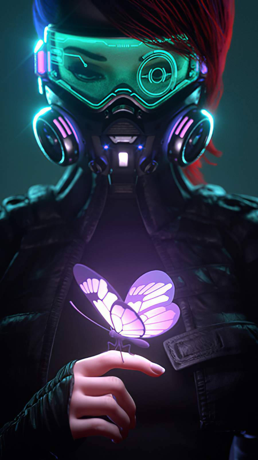 Butterfly Cyberpunk Iphone X Wallpaper