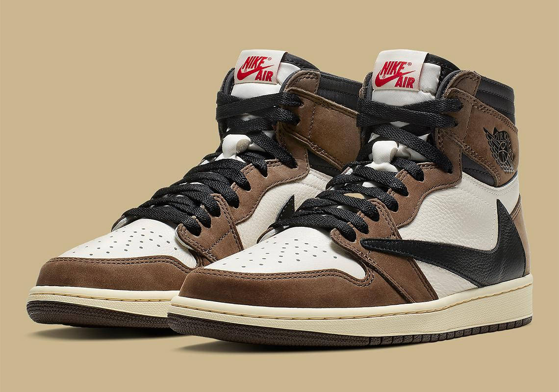 Cactus Jack Travis Scott Jordan 1 Brown Aesthetic Wallpaper