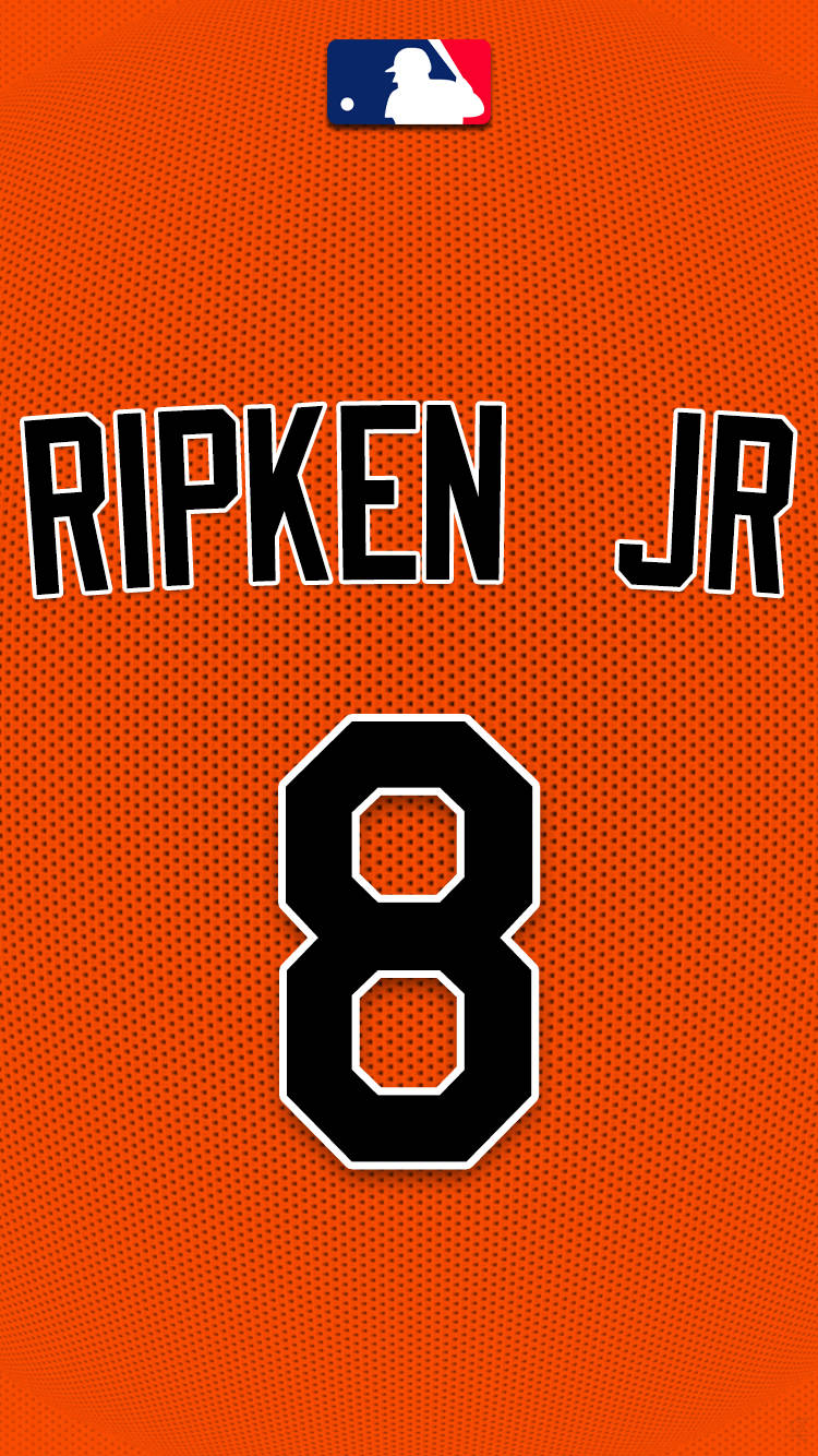 Cal Ripken Jr. In Vibrant Orange Jersey Wallpaper