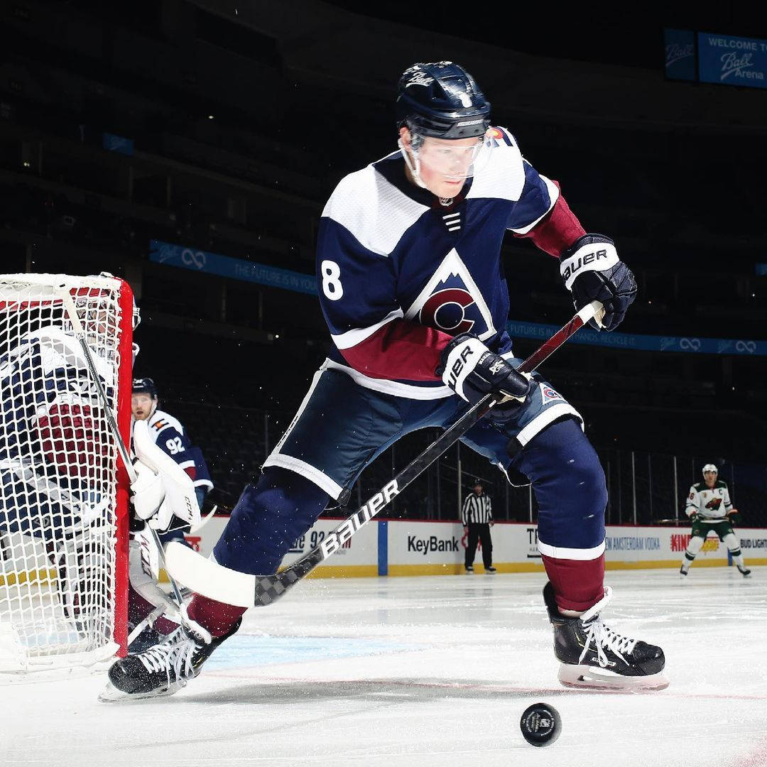 Cale Makar, The Ice Warrior In Dark Blue Uniform Wallpaper