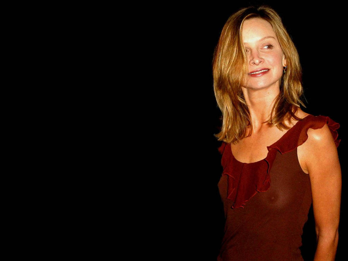 Calista Flockhart Hollywood Actress Braless Top Wallpaper