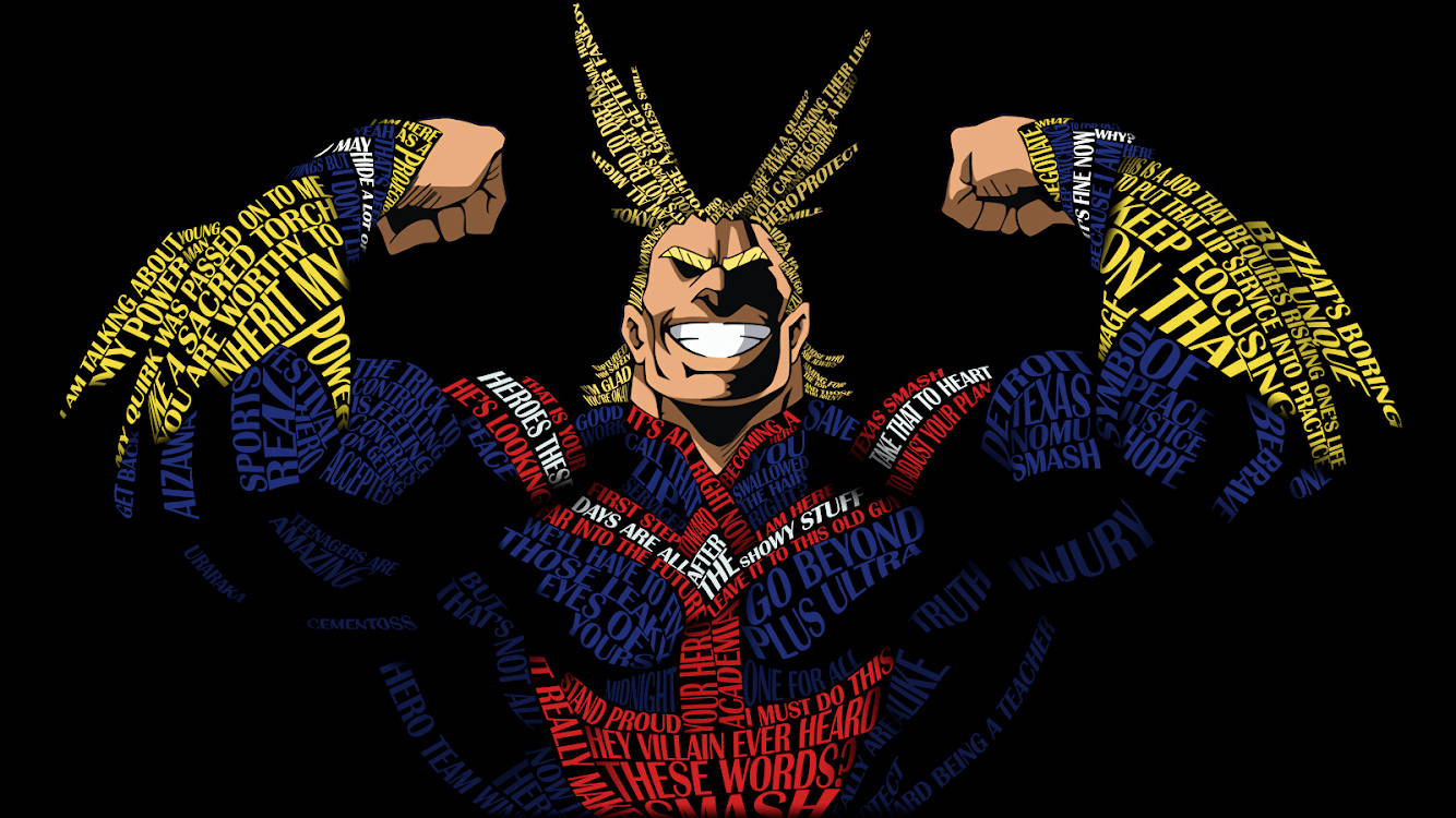 Calligram Of All Might Wallpaper