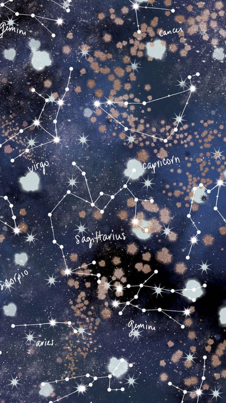 Cancer Zodiac Aesthetic Star Alignment Wallpaper