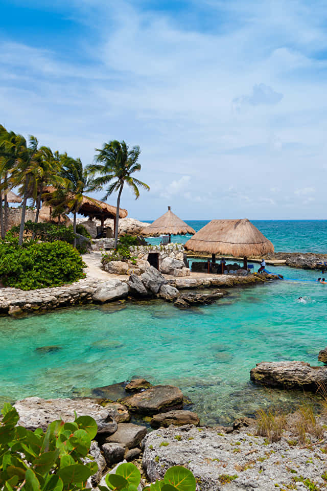 Cancún, Mexico Cute Nipa Huts Wallpaper