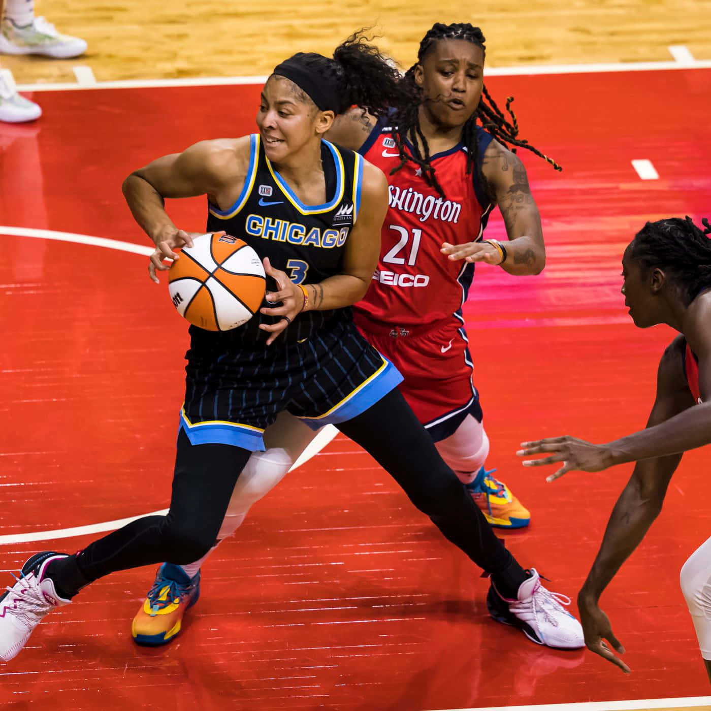 Candace Parker Stealing A Ball Wallpaper