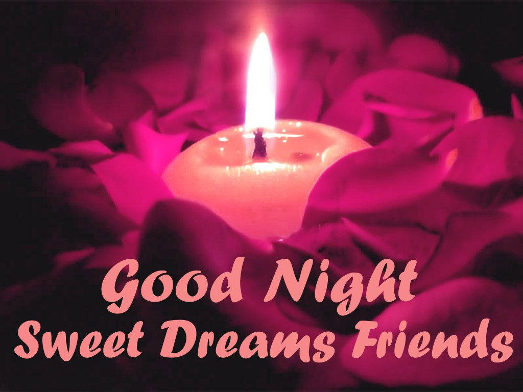 Candlelit Good Night Wishes Wallpaper