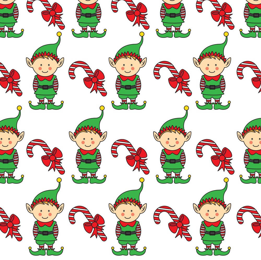 Candy Canes With Christmas Elf Wallpaper