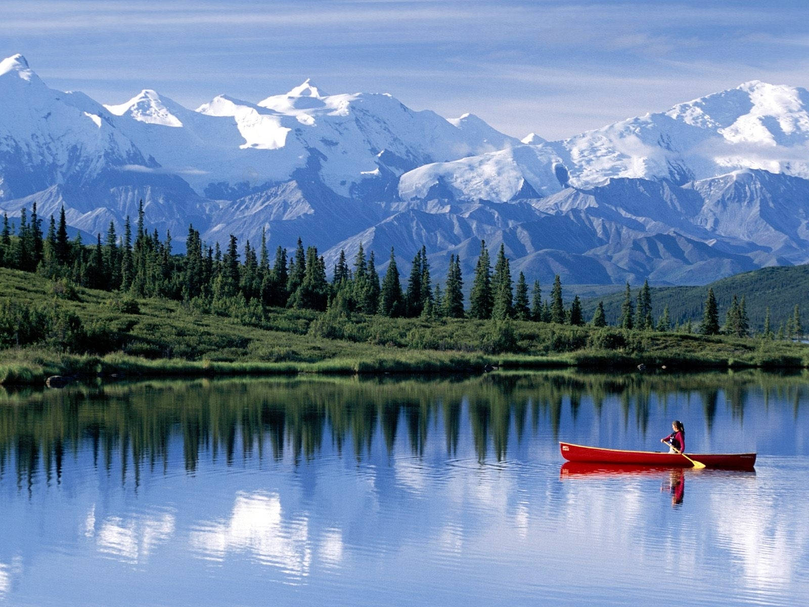 Canoeing In The Wonder Lake Wallpaper