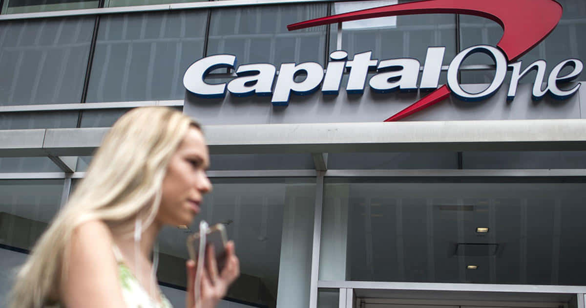 Capital One With Blonde Woman Wallpaper