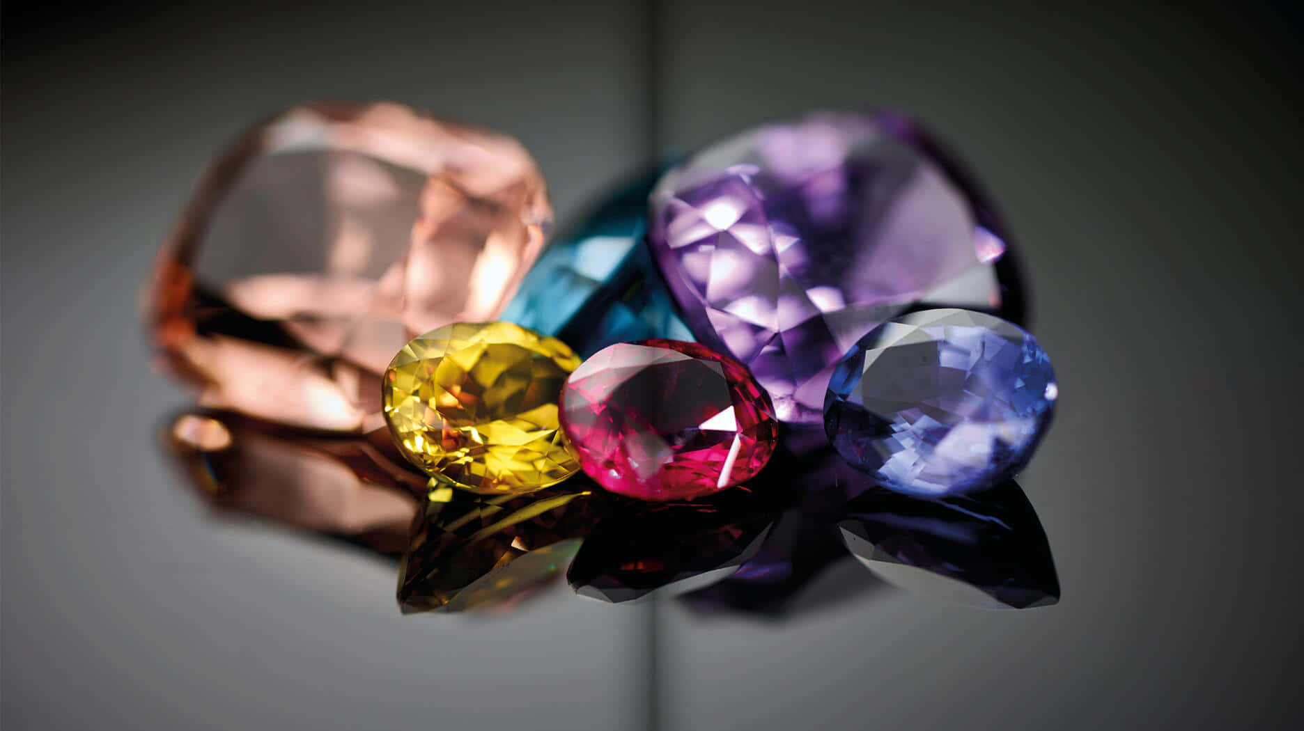 Caption: A Vivid Array Of Gleaming Precious Gemstones Wallpaper