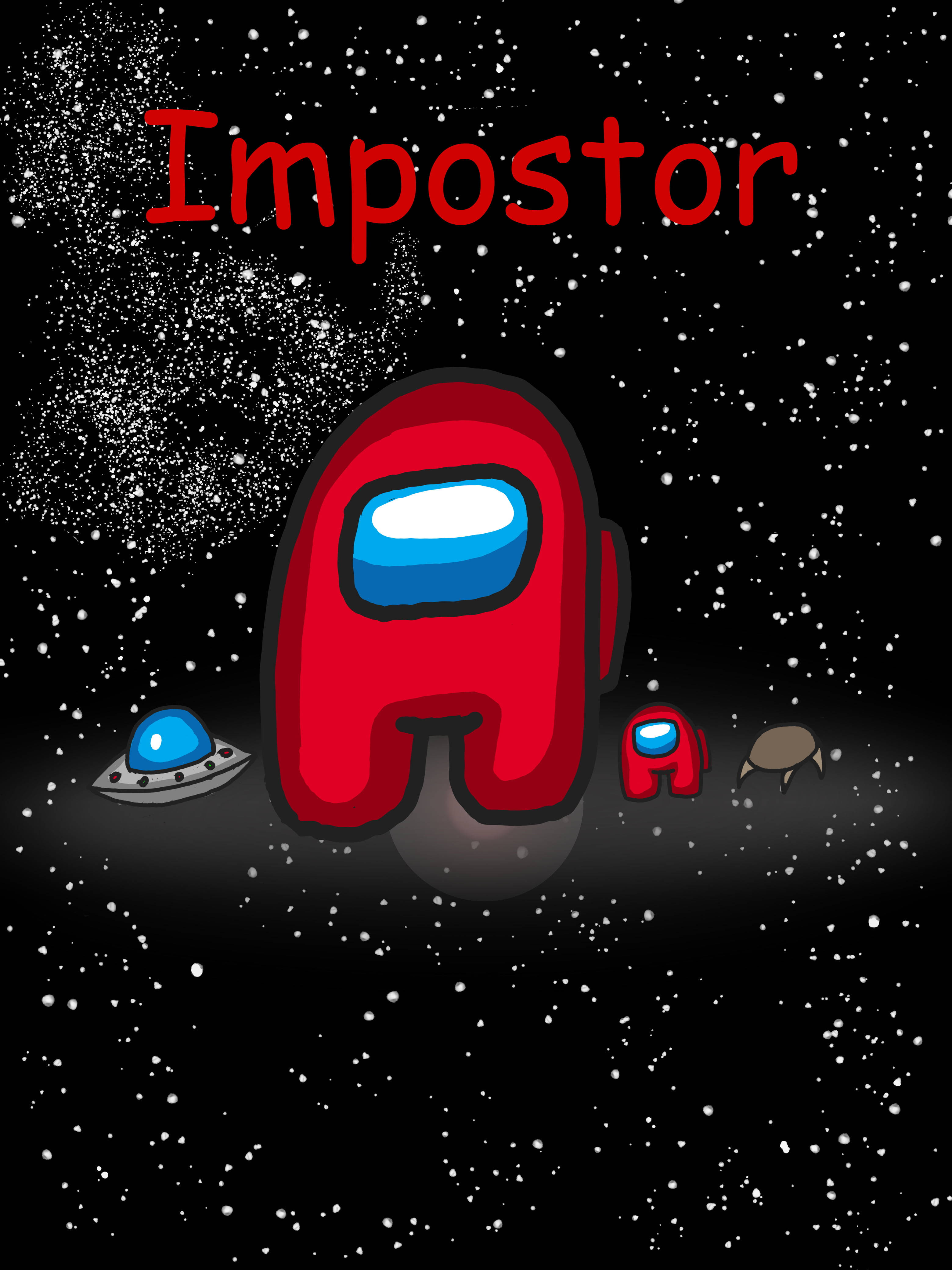 Caption: Among Us Impostor - A Game Of Deception And Intrigue Wallpaper