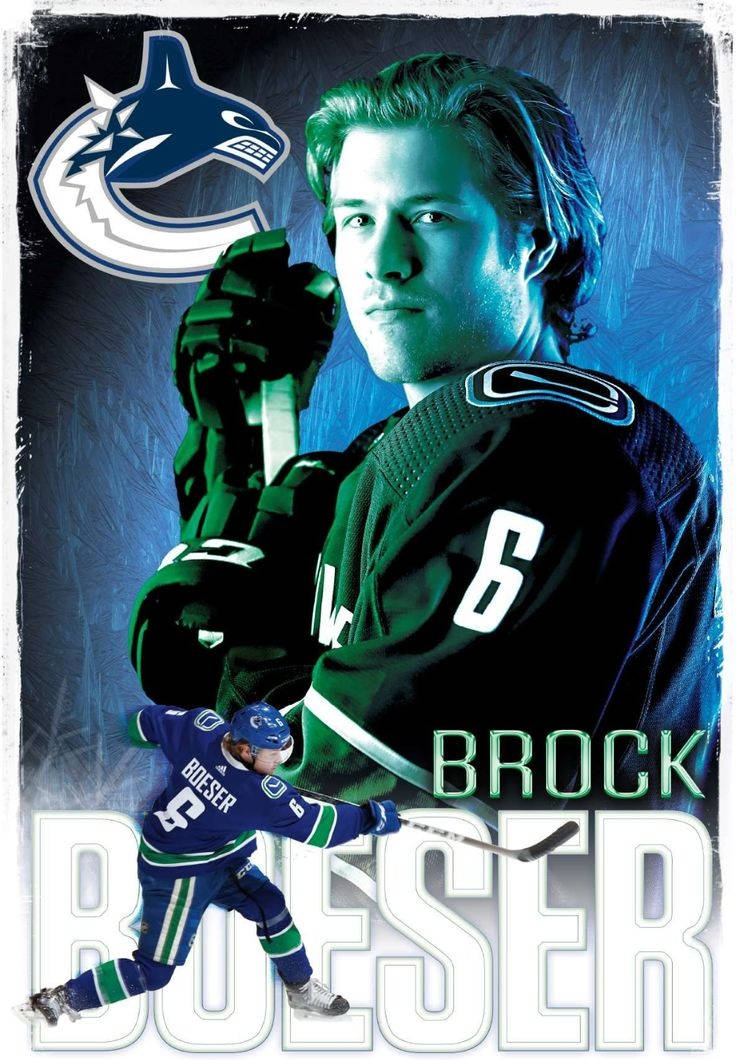 Caption: An Athletic Twist - Brock Boeser In Action On The Hockey Field Wallpaper