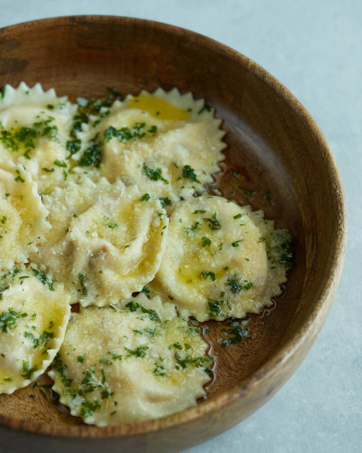 Caption: Delectable Ravioli With Spinach Feast Wallpaper