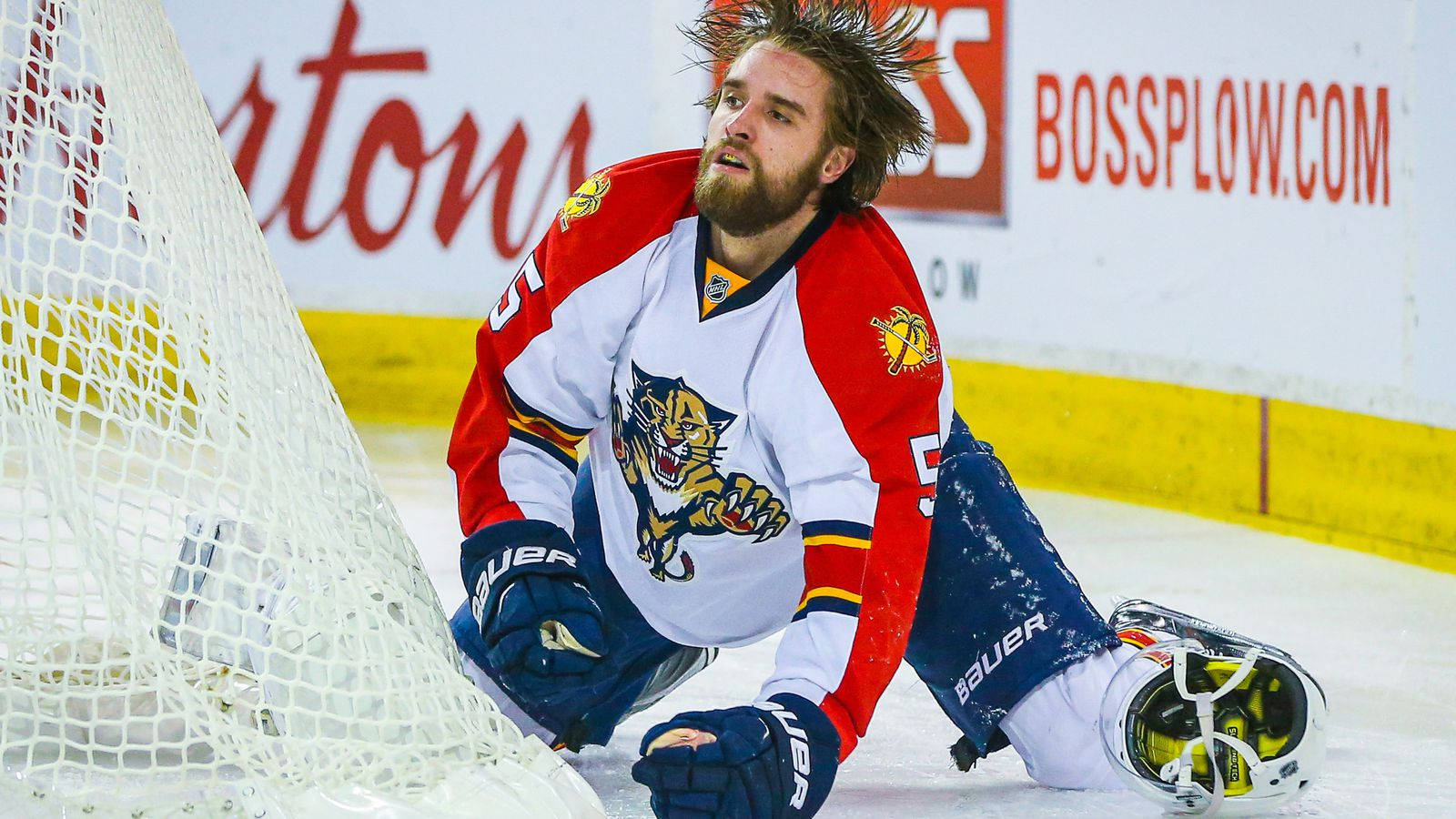 Caption: Determined Aaron Ekblad Of Florida Panthers Perfecting His Craft. Wallpaper