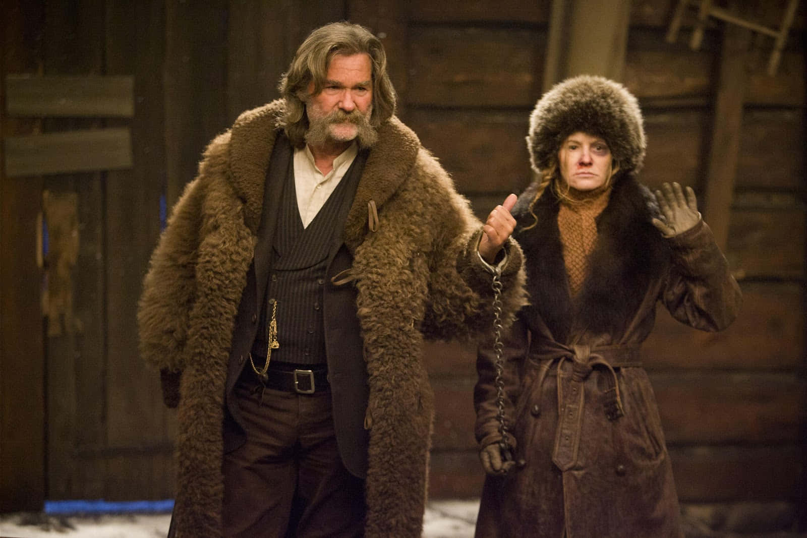 Caption: Hateful Eight Cold Wilderness Scene Wallpaper