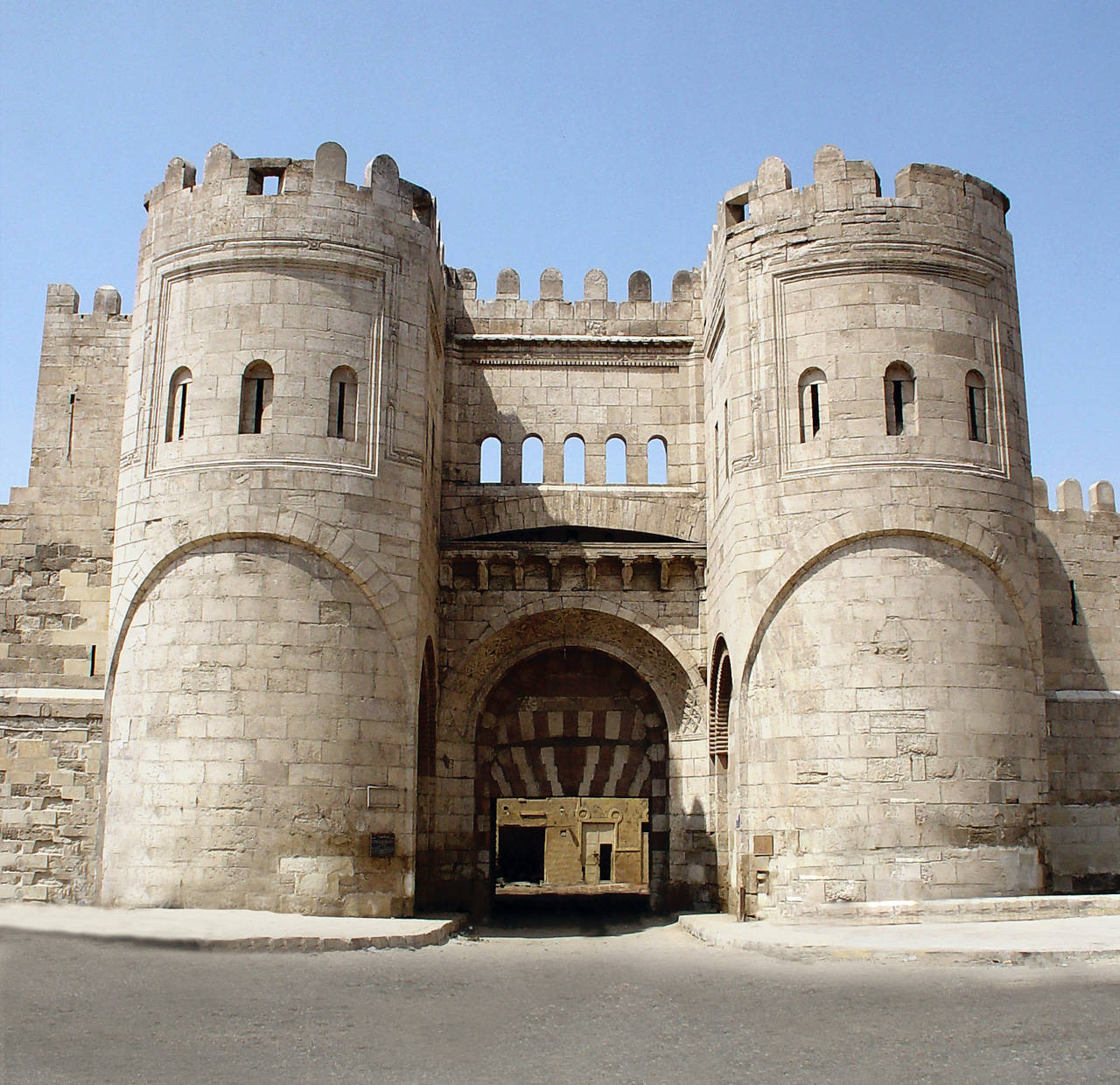 Caption: Majestic Bab Al-futuh Gates In Cairo Wallpaper