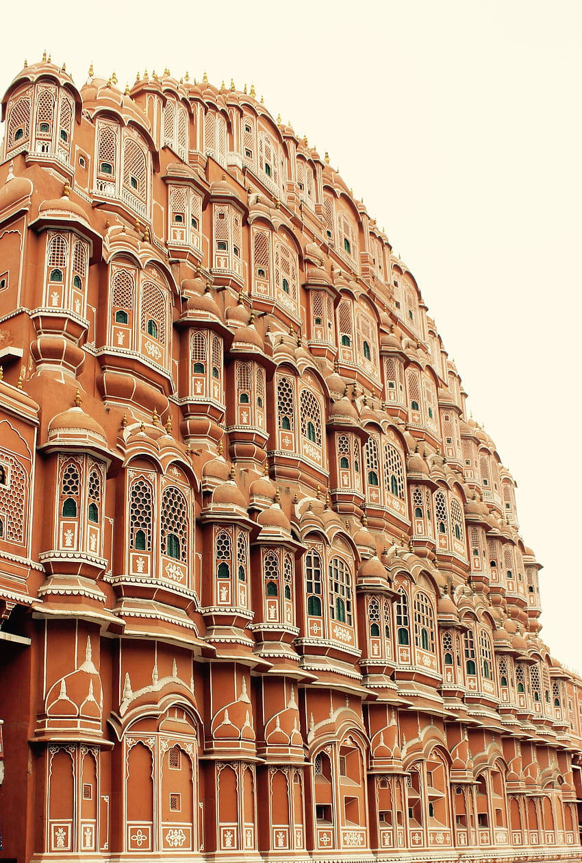 Caption: Majestic View Of Hawa Mahal, The Palace Of Winds, In Jaipur Wallpaper