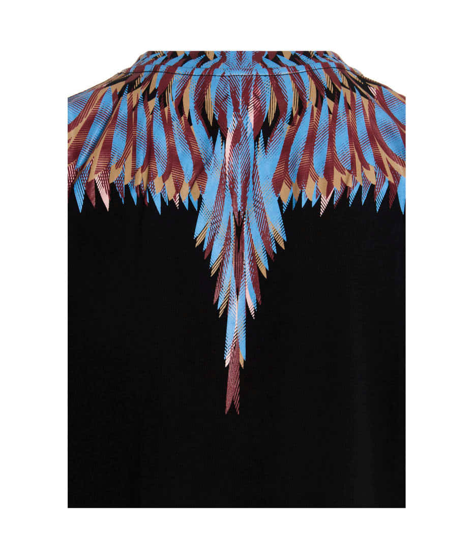 Caption: Marcelo Burlon's Unforgettable Signature Black Wings Shirt Wallpaper