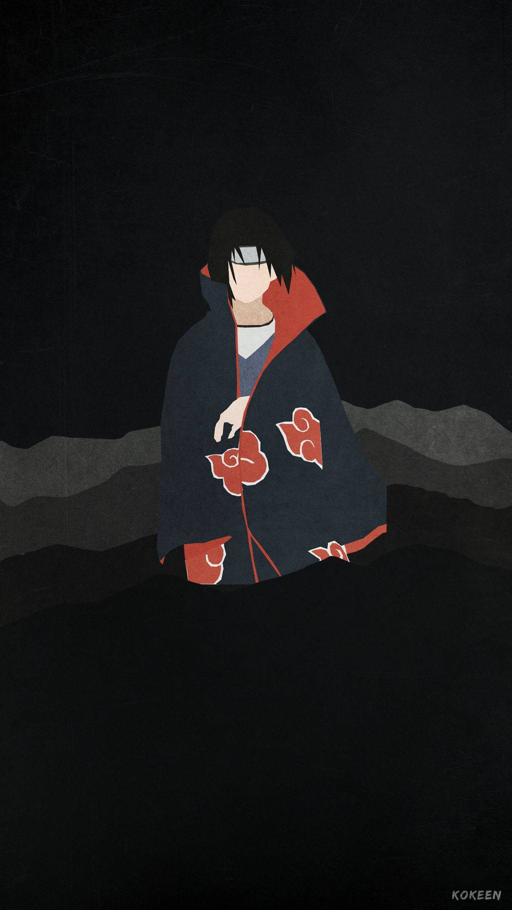 Caption: Minimalist Itachi Uchiha Phone Wallpaper Wallpaper