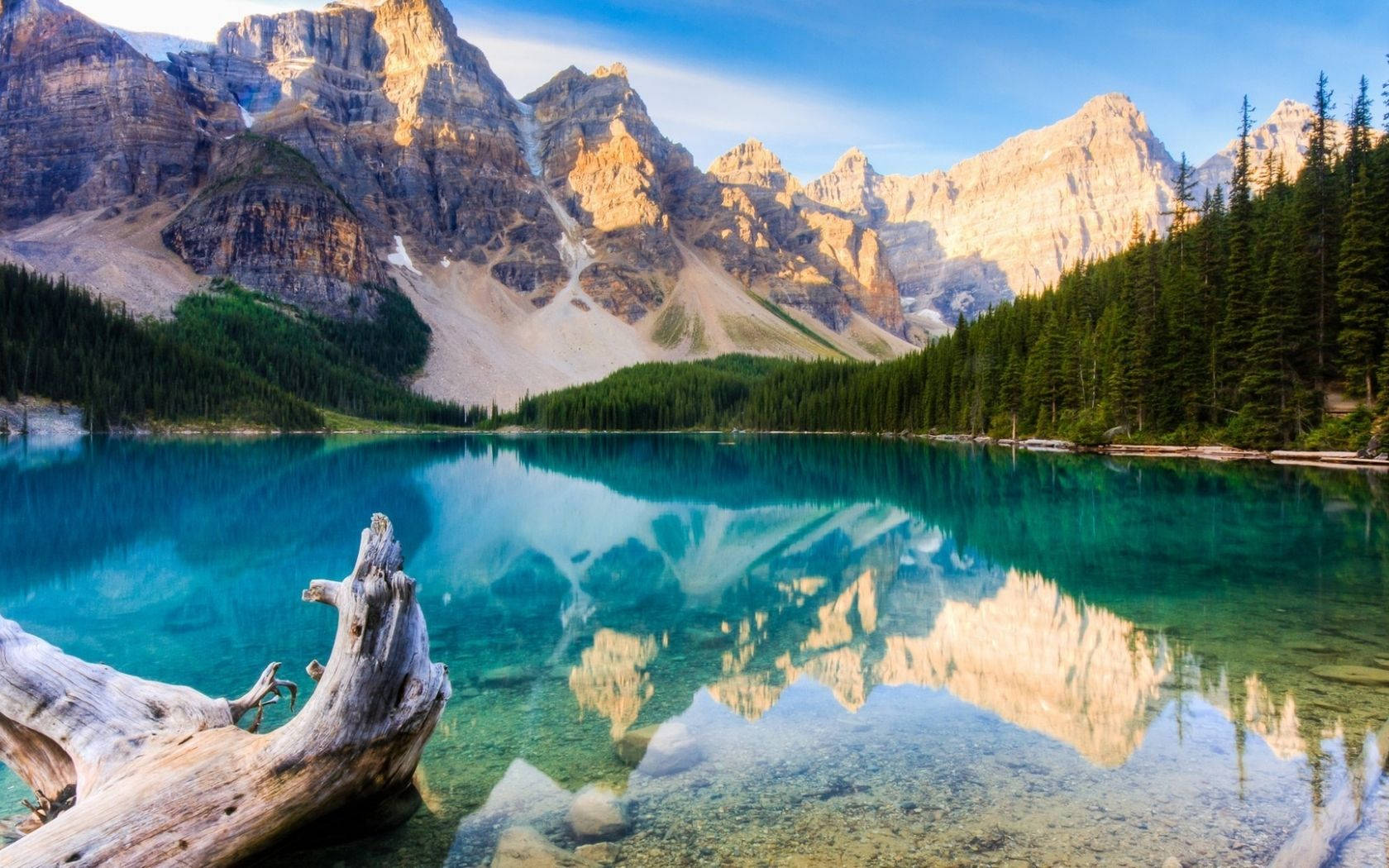 Caption: Serene Moraine Lake As Computer Wallpaper Wallpaper