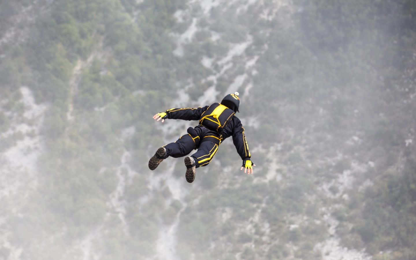 Caption: Skydiver Embracing The Skies Wallpaper