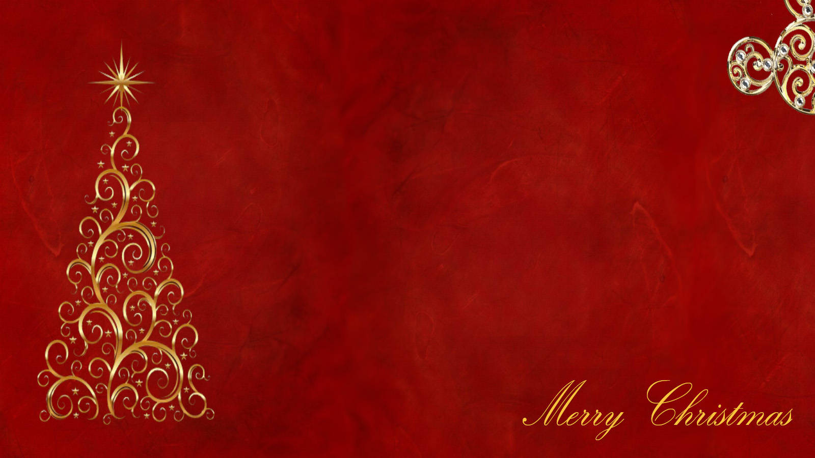 Caption: Sparkling Red And Gold Christmas Background Wallpaper