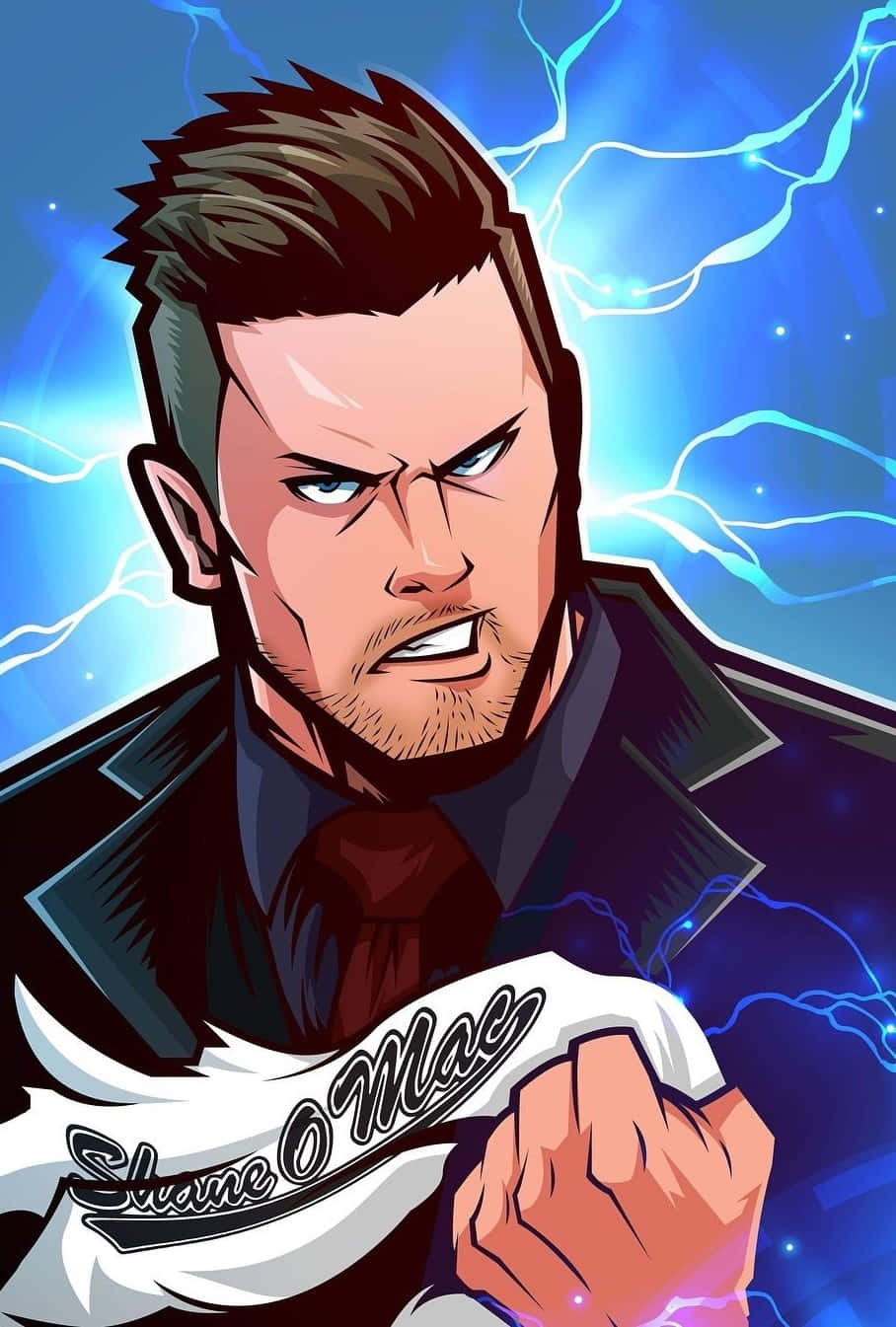 Caption: The Miz In Animated Style Wallpaper