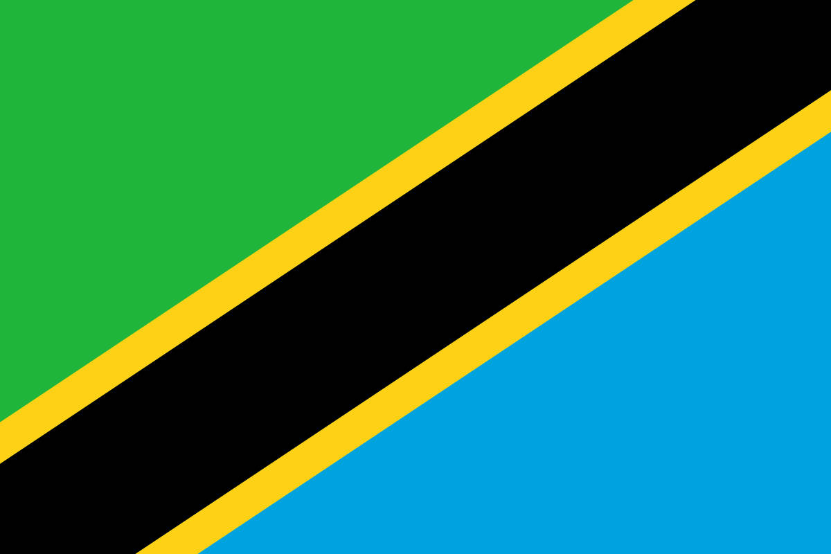 Caption: The Official National Flag Of Tanzania Wallpaper