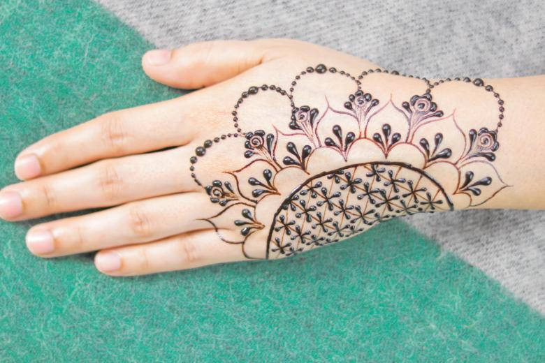 Caption: Traditional Elegance Of Indian Bridal Mehndi Wallpaper