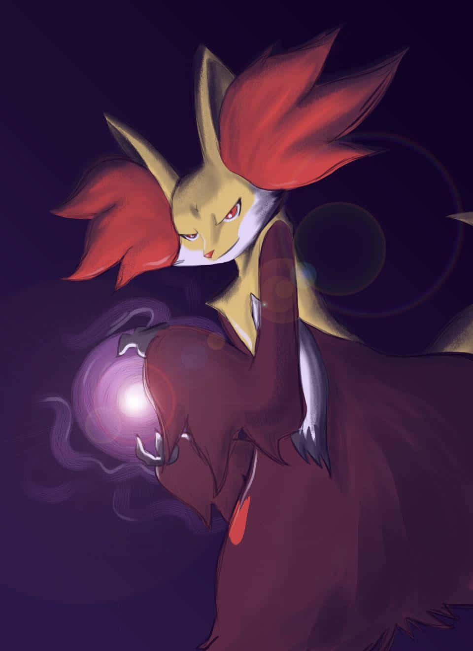 Captivating Delphox In Action Wallpaper