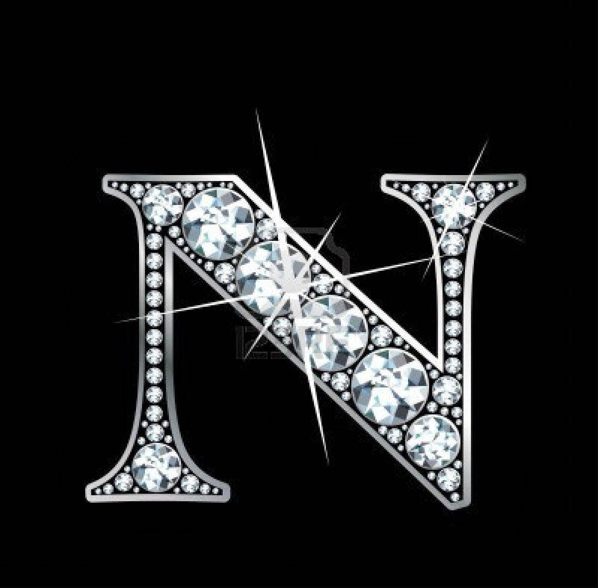 Captivating Diamond Letter N Wallpaper