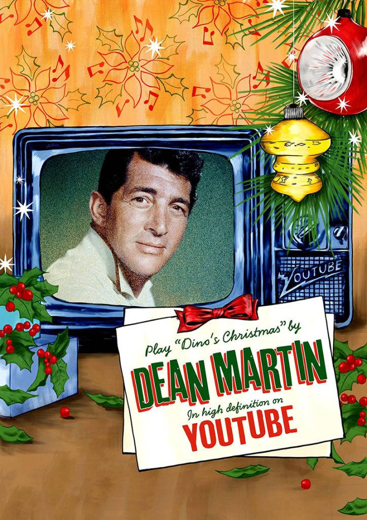 Captivating Digital Artwork Of Singer Dean Martin Wallpaper