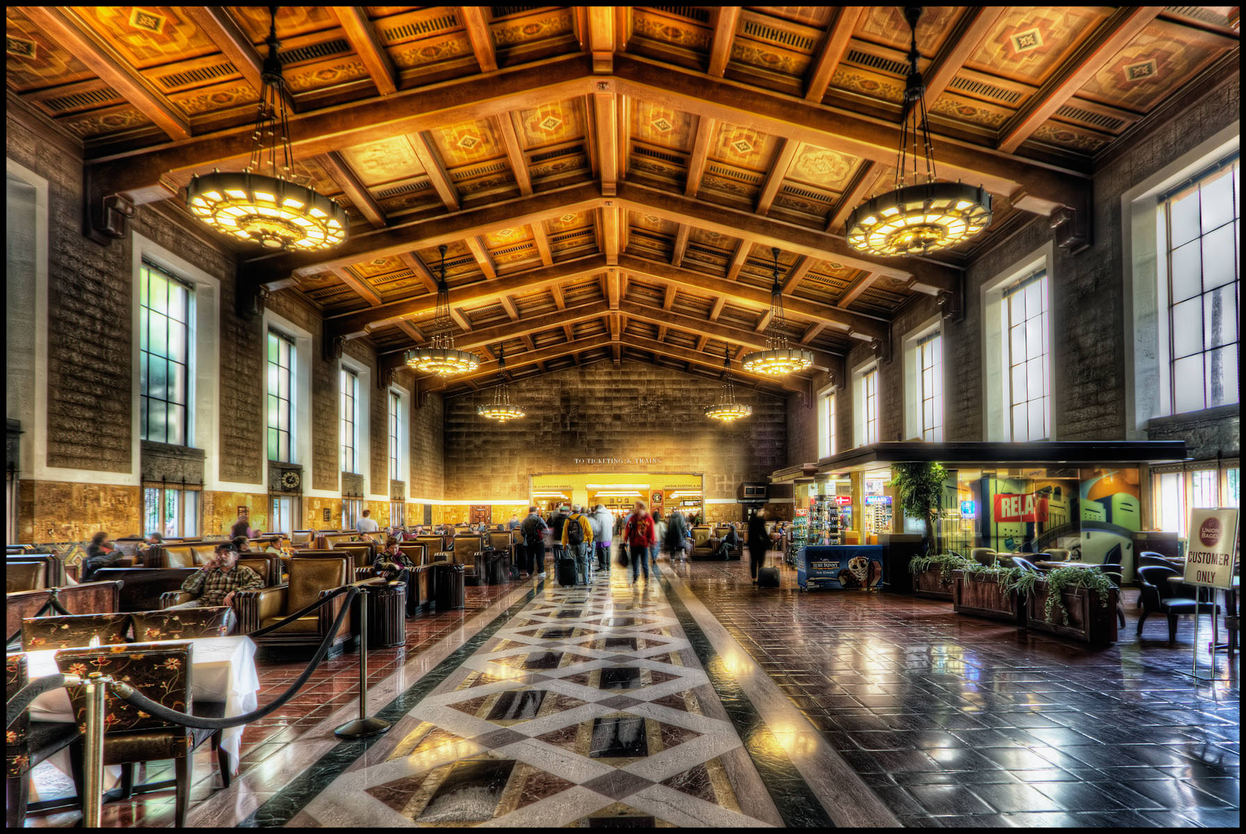 Captivating Hustle And Bustle Inside Union Station Wallpaper