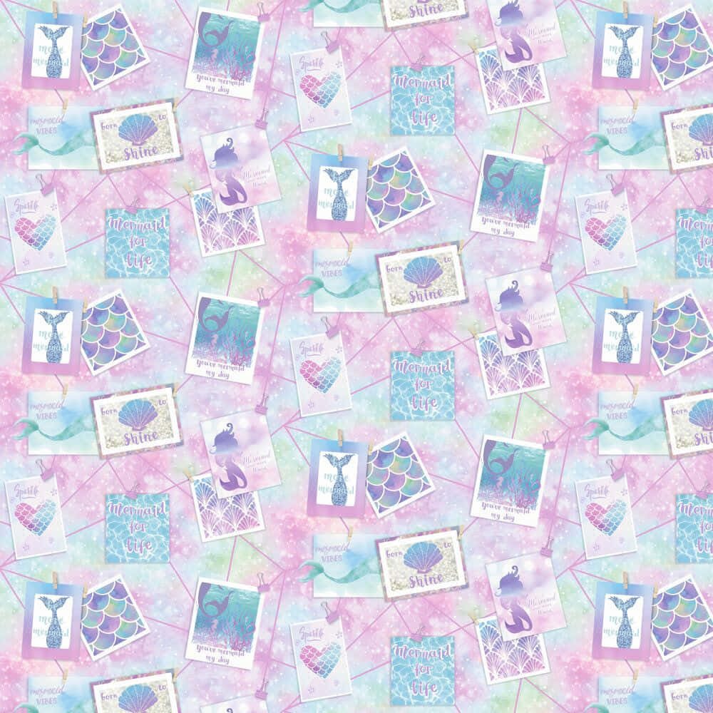 Captivating Shimmer: Mermaid Glitter Magic Wallpaper